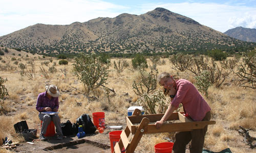 researchers in the desert