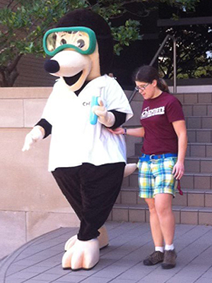 The Chemistry mole with Texas A&M chemistry graduate student Courtney Dickie