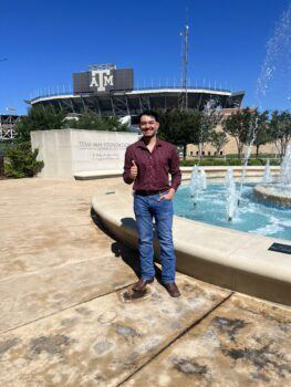 Texas A&M university studies in architecture major Jordy Villatoro