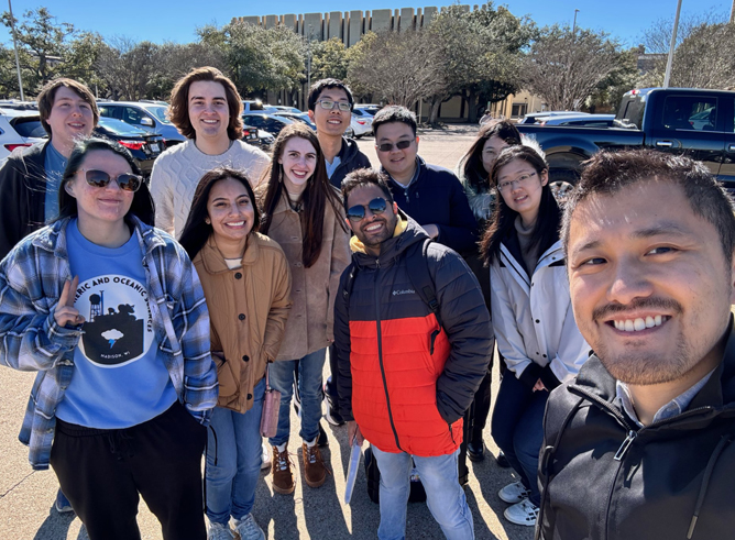 Group photograph of the Texas A&M University students and faculty participating in Citizen CATE 2024, a project led by Texas A&M atmospheric scientist Dr. Yue Zhang