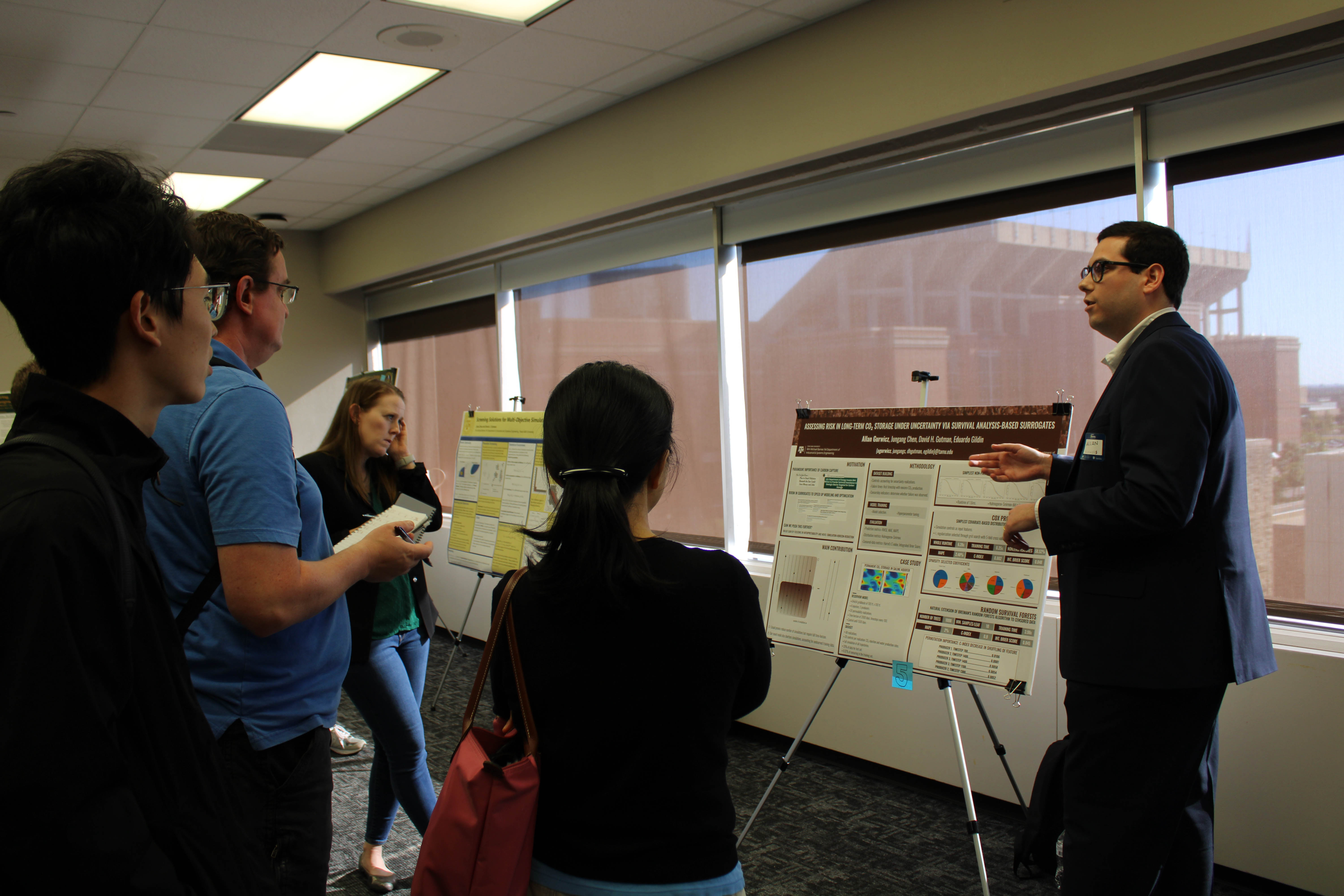 Texas A&M University industrial and systems engineering Ph.D. student Allan Gurwicz presents on his research during the 2024 Zorich's Reliability Workshop, held September 27 on the Texas A&M campus